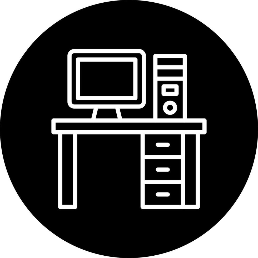 computer tavolo vettore icona stile