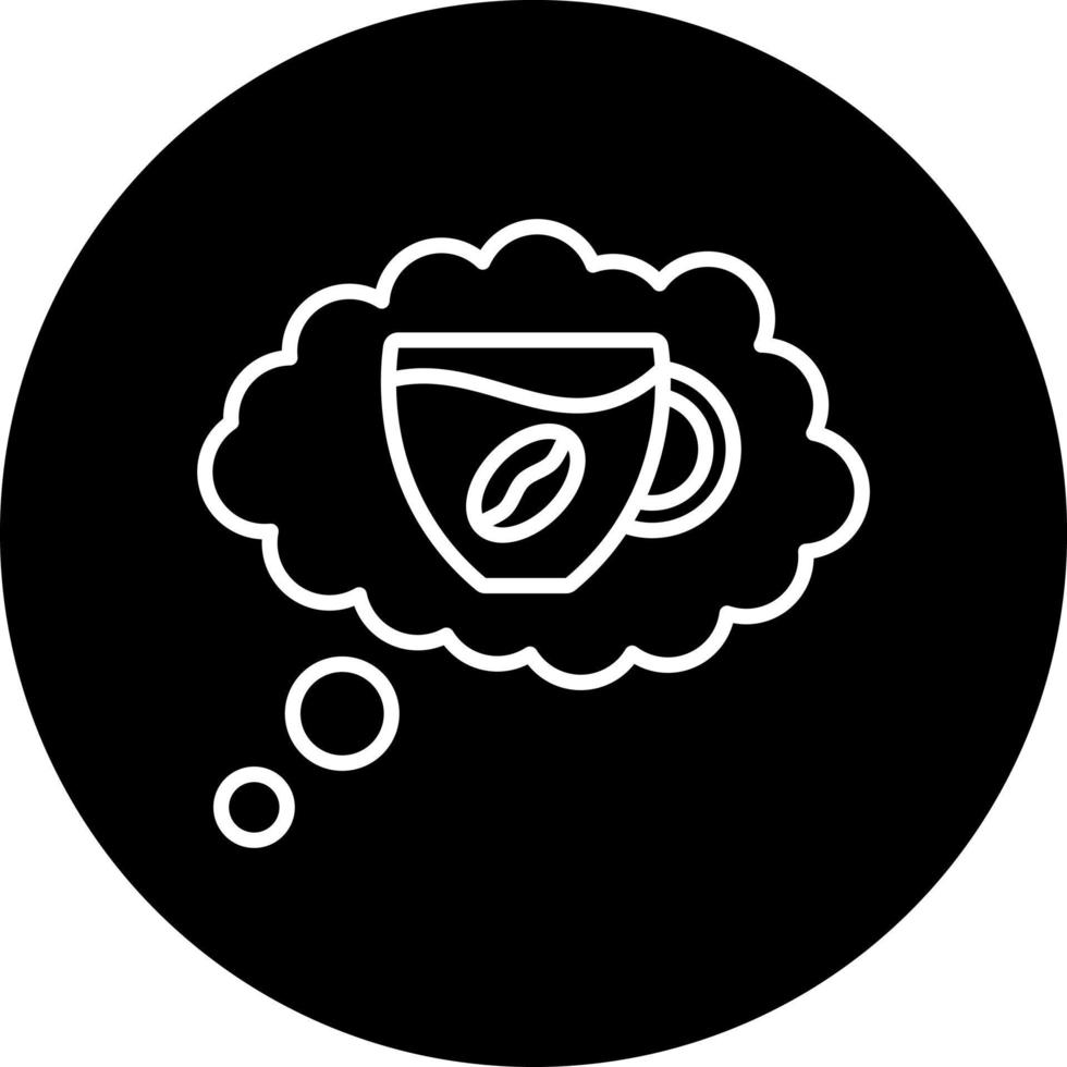 caffè pensiero vettore icona stile