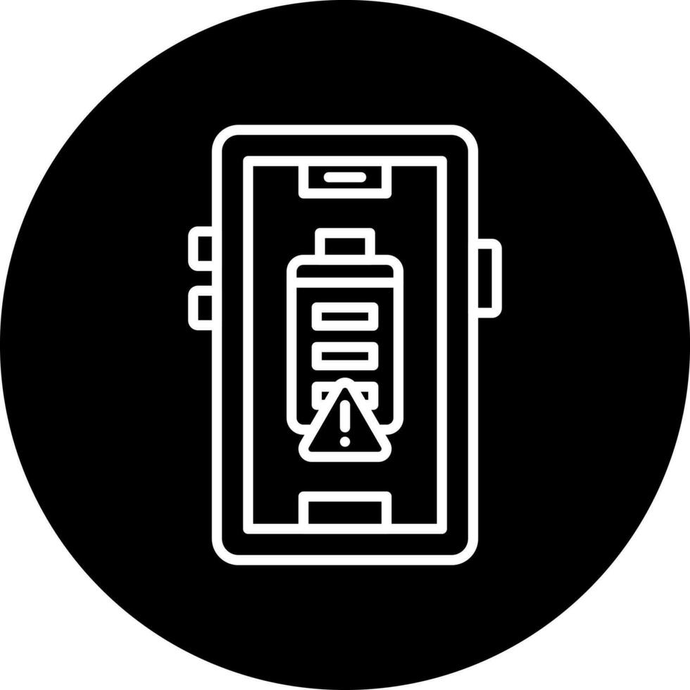 batteria mettere in guardia vettore icona stile