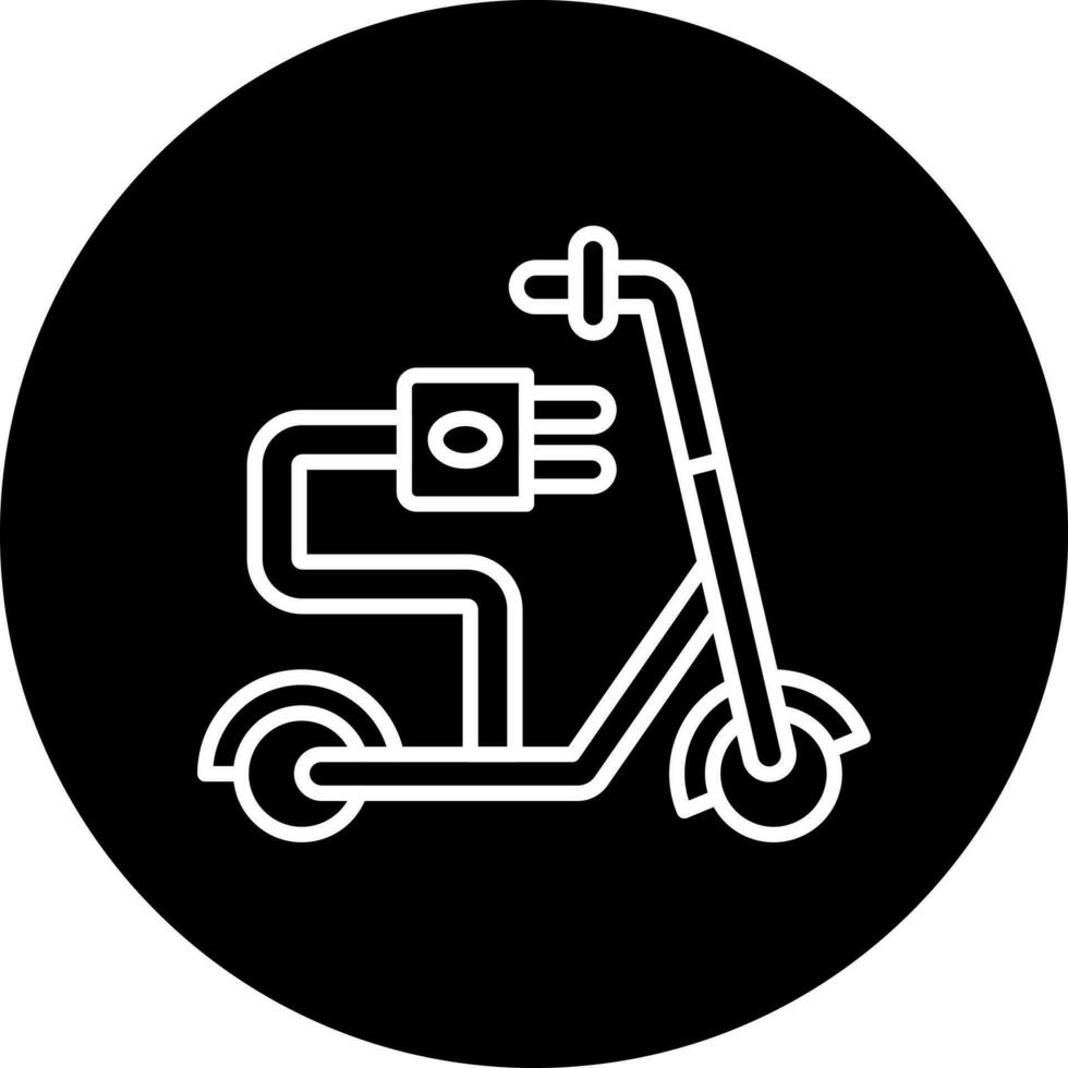 elettrico calcio scooter vettore icona stile