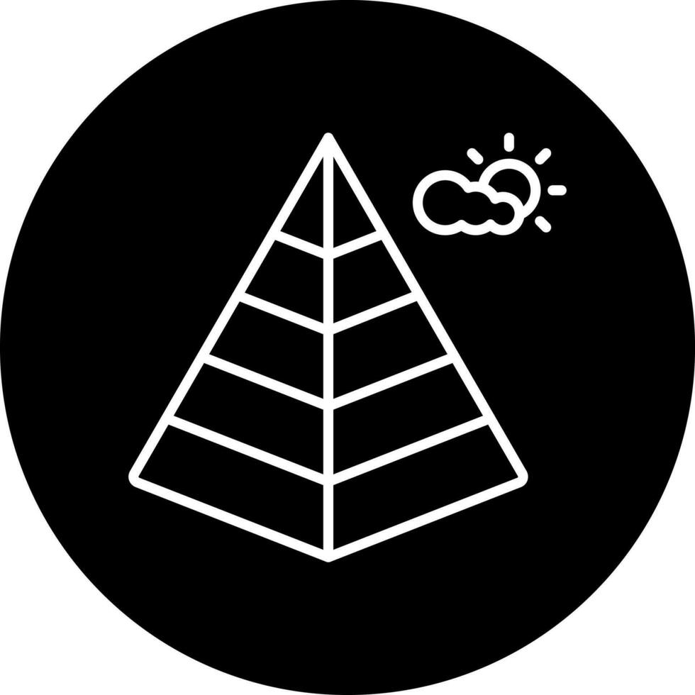 piramide vettore icona stile