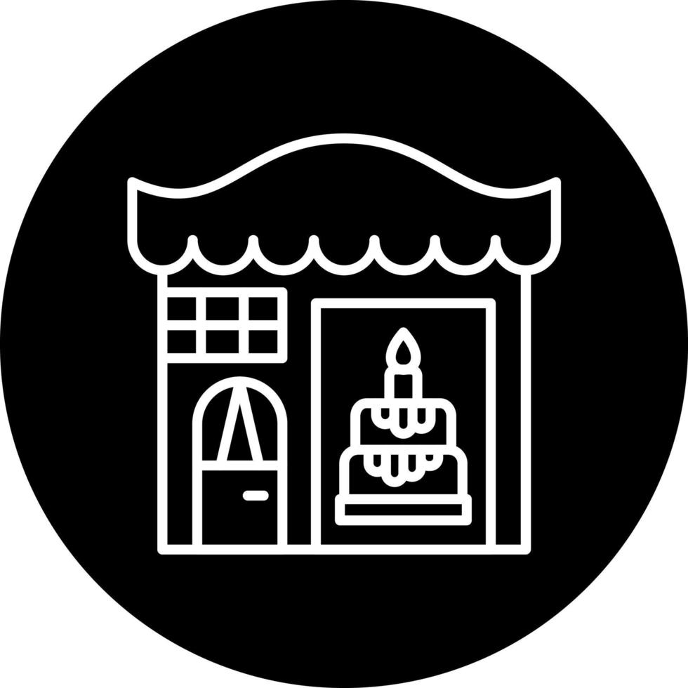 torta negozio vettore icona stile