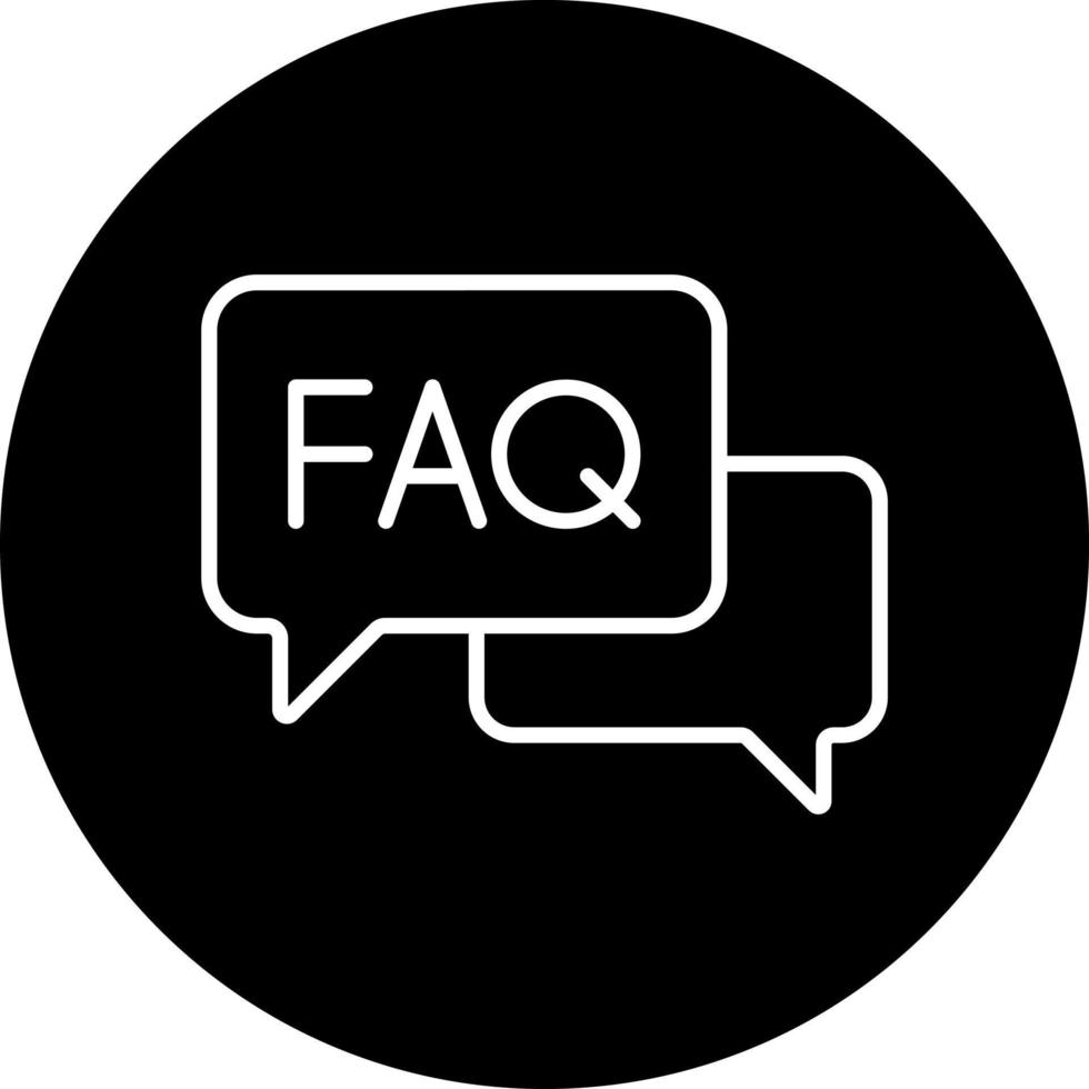 FAQ vettore icona stile