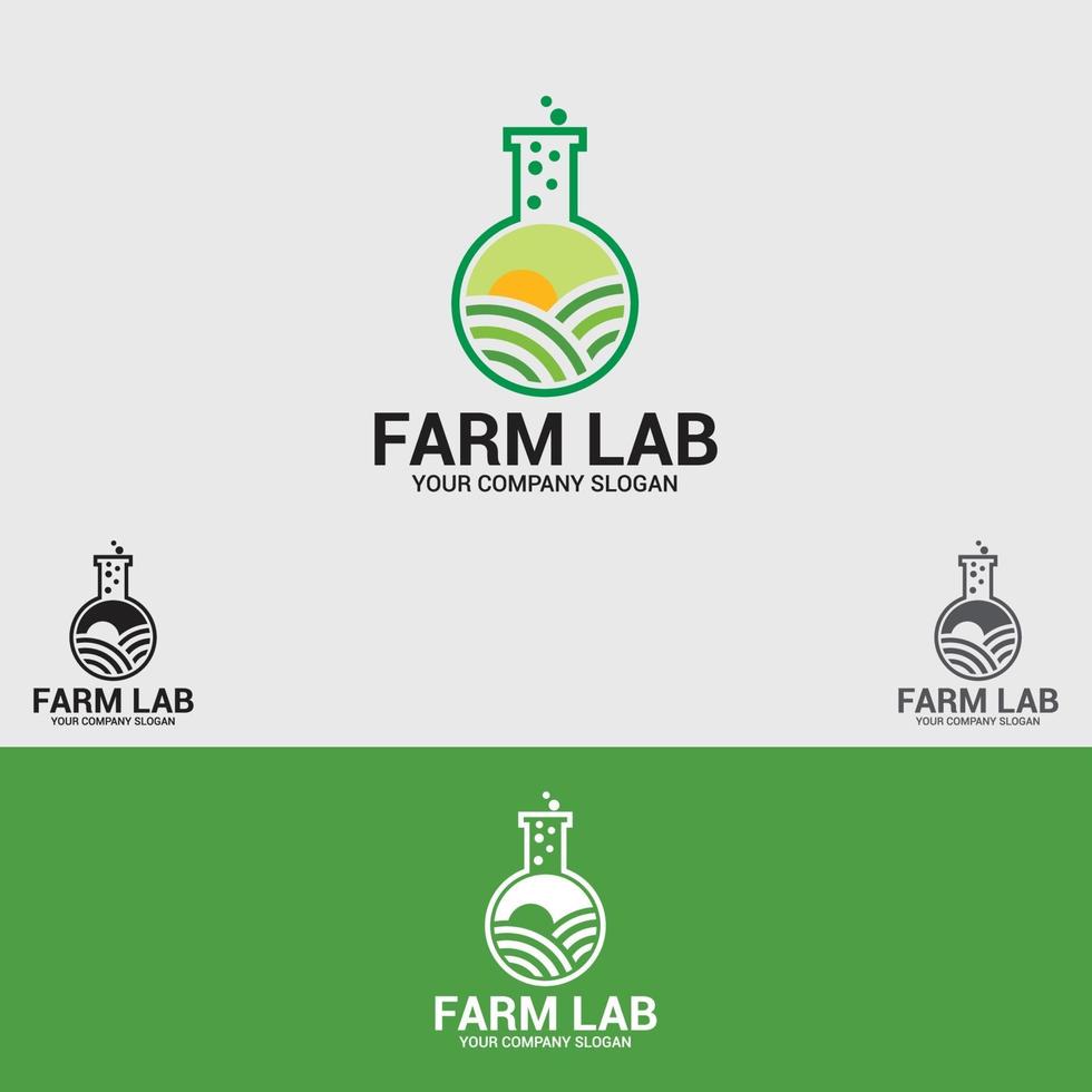 set di modelli vettoriali di farmlab logo design