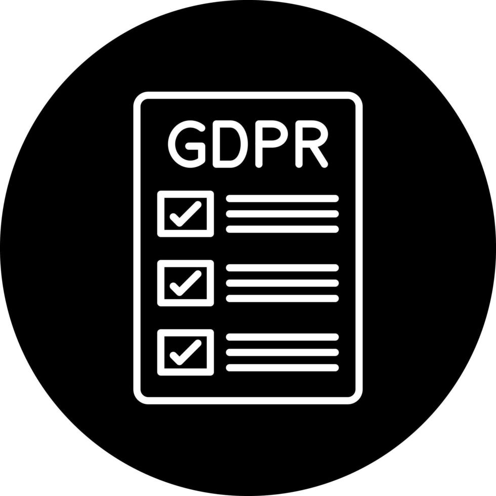 GDPR conformità vettore icona stile