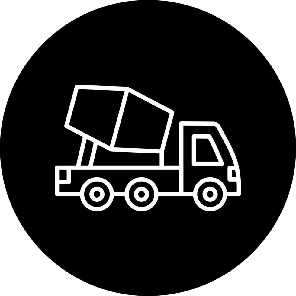 concreto miscelatore camion vettore icona stile
