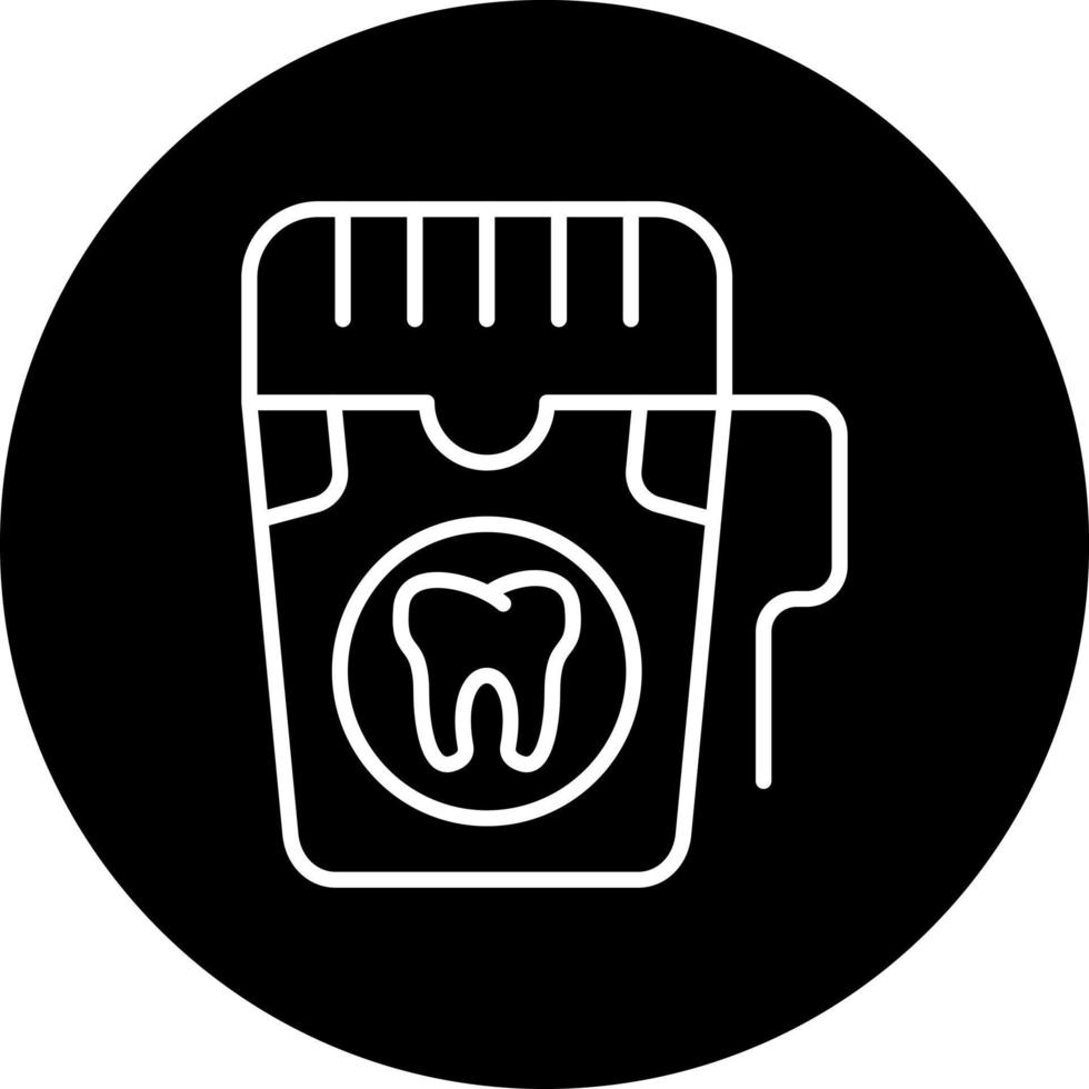 dentale filo vettore icona stile