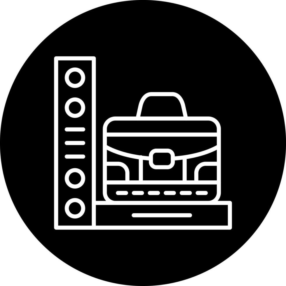 bagaglio scansione vettore icona stile