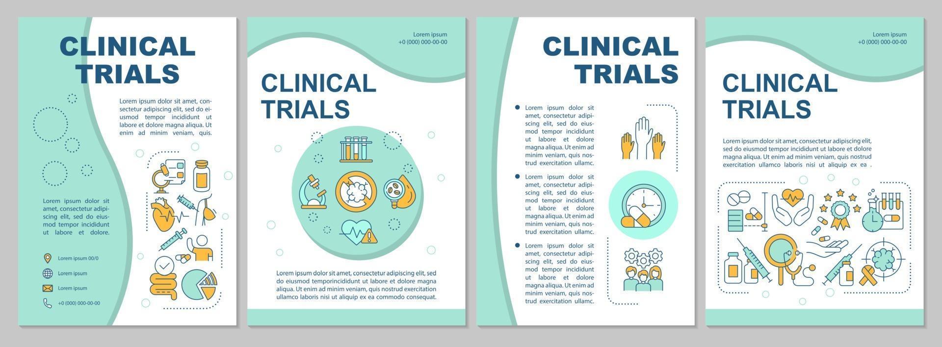 modello di brochure per studi clinici vettore