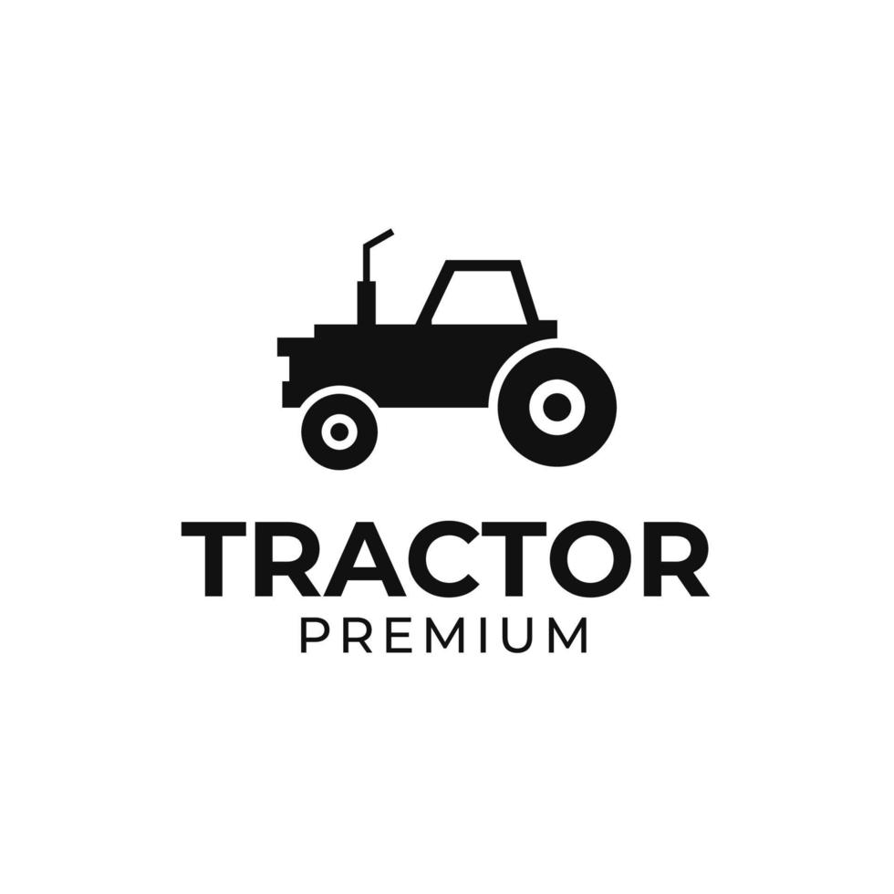 vettore trattore azienda agricola logo design illustrazione idea