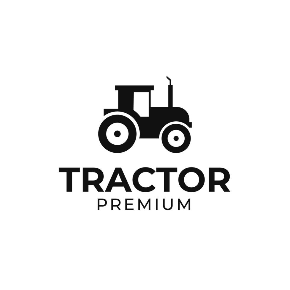 vettore trattore azienda agricola logo design illustrazione idea
