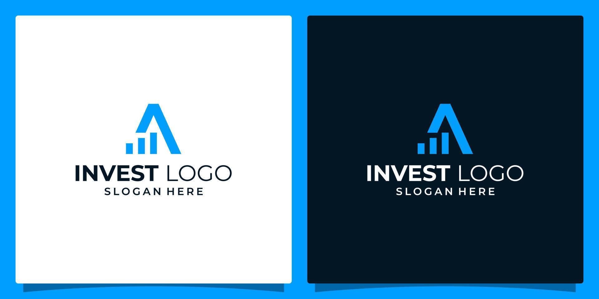 iniziale lettera un' astratto logo con finanziario investimento grafico logo design modello. marketing, i saldi e crescita grafico design vettore illustrazione. simbolo, icona, creativo