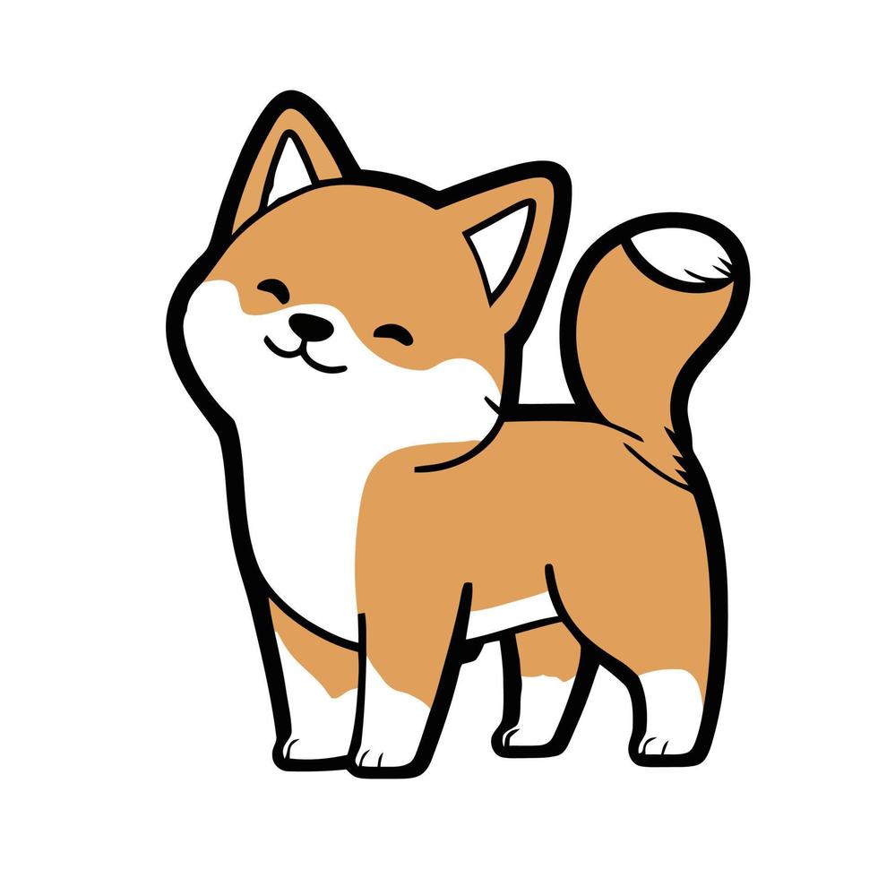 shiba inu cane illustrazione vettore