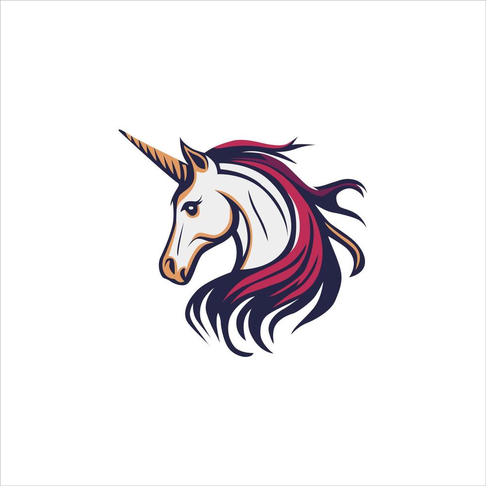 unicorno cavallo vettore logo