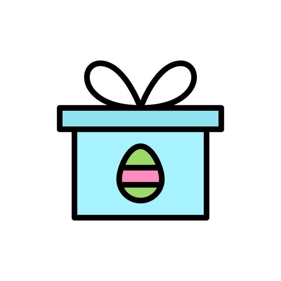 regalo uovo schema colore vettore icona