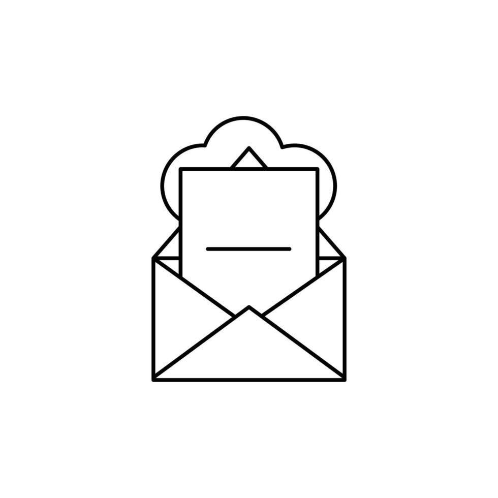 nube, Messaggio, e-mail vettore icona