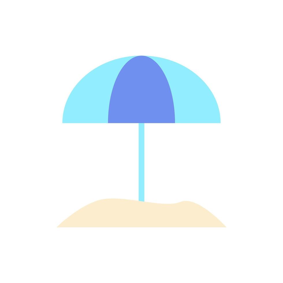 ombrello, sabbia vettore icona