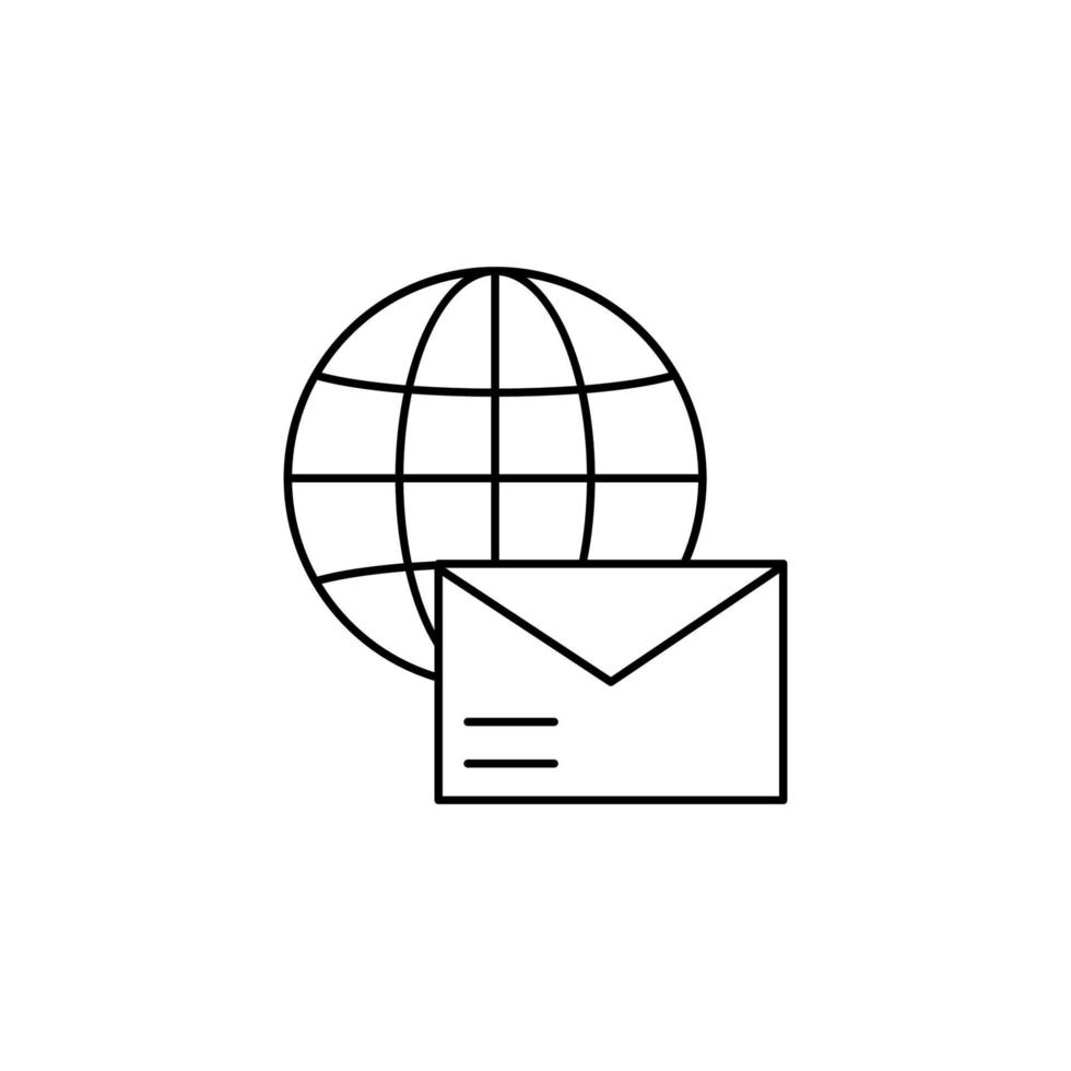 posta, mondo, media vettore icona