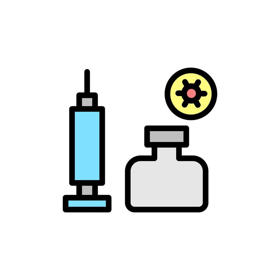 medicinale, iniezione, coronavirus vettore icona