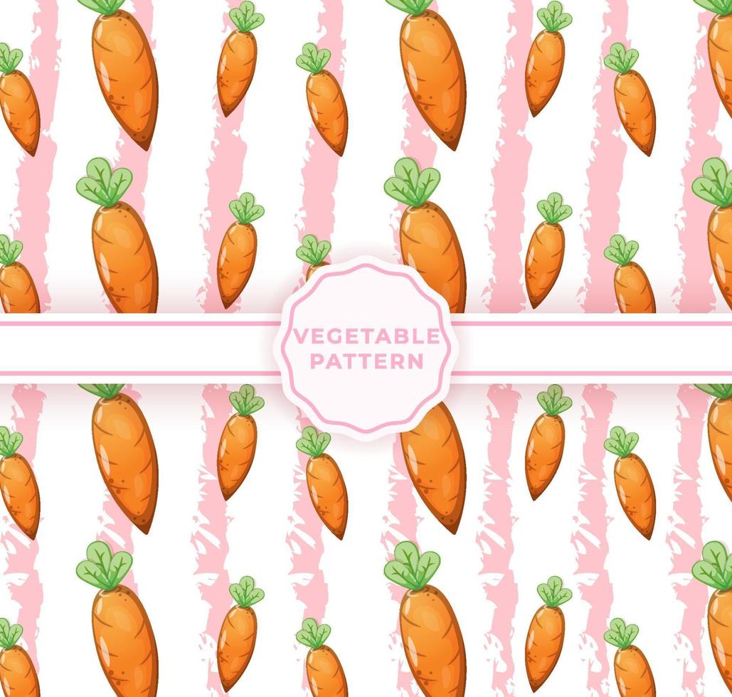 carino carota seamless pattern. simpatico motivo vegetale vettore