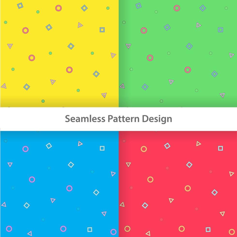 forme geometriche colorate seamless pattern design vettore