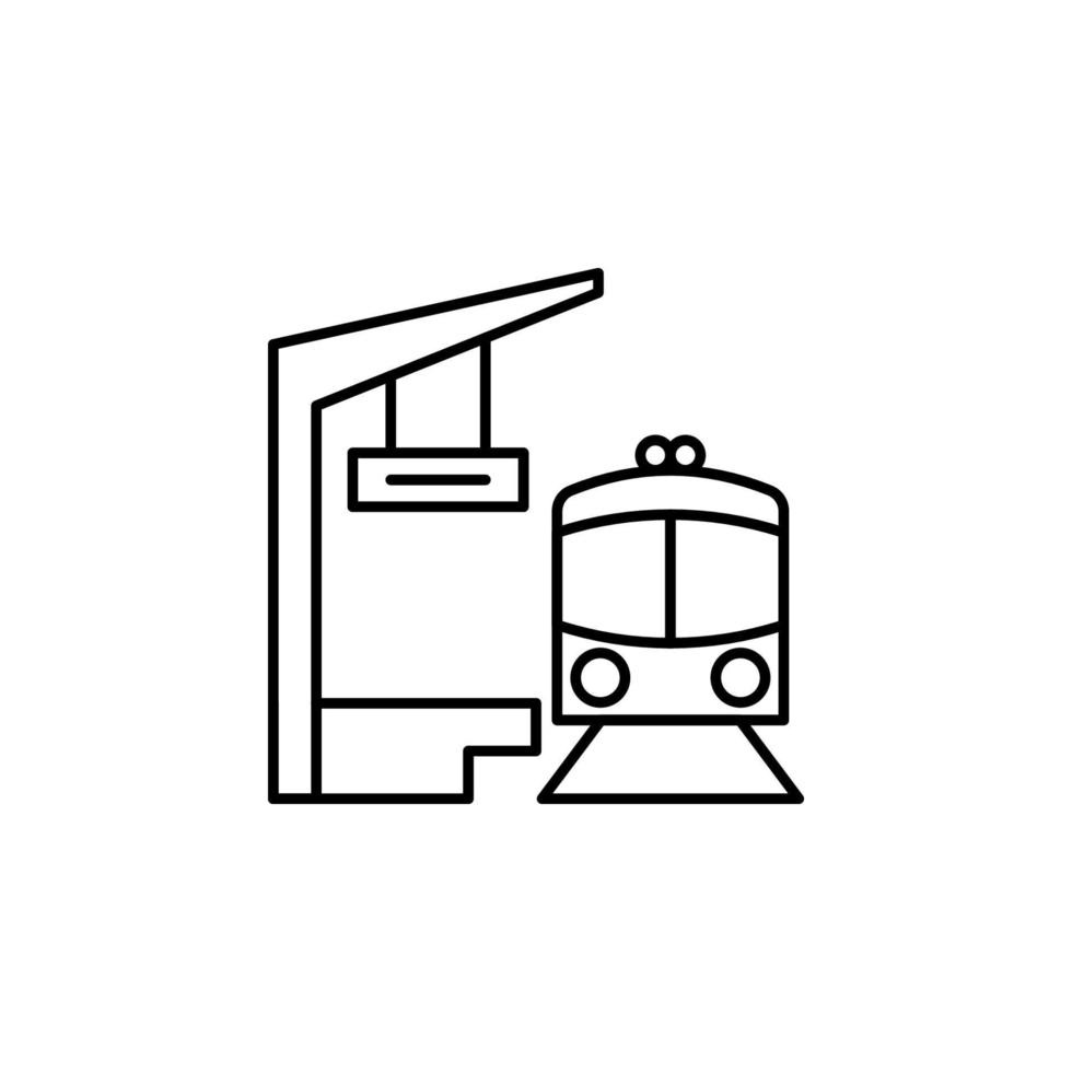 ferrovia stazione, treno vettore icona