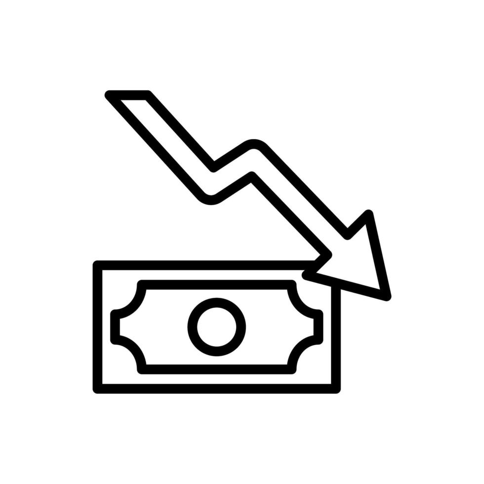 i soldi freccia grafico vettore icona