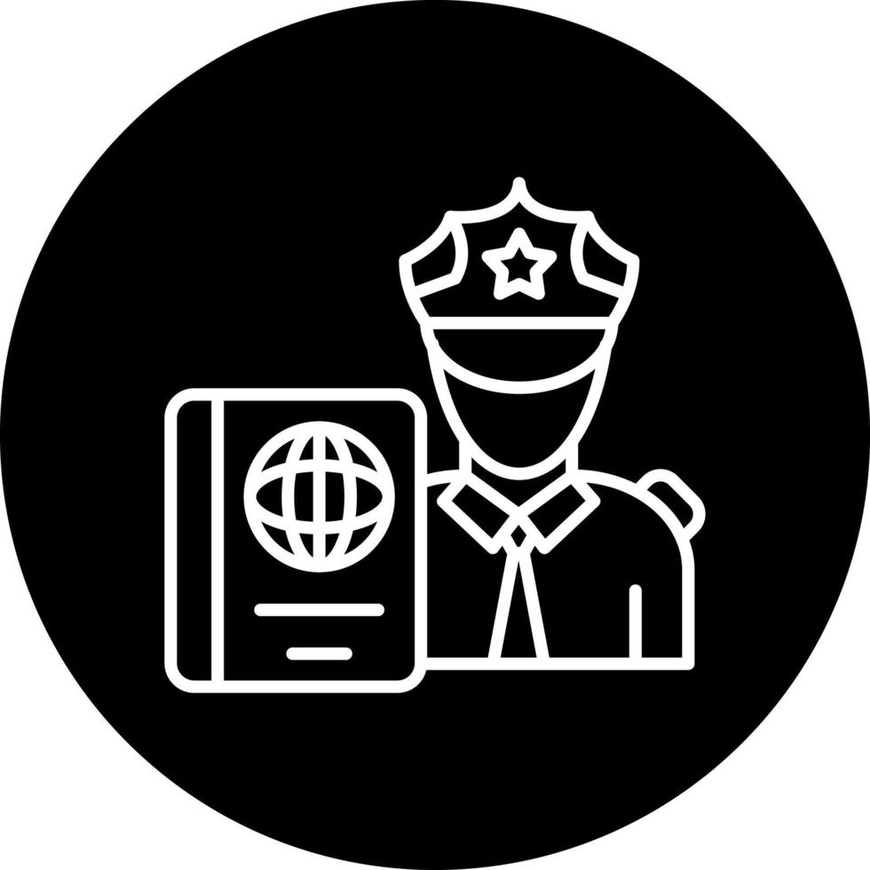 passaporto controllo vettore icona stile