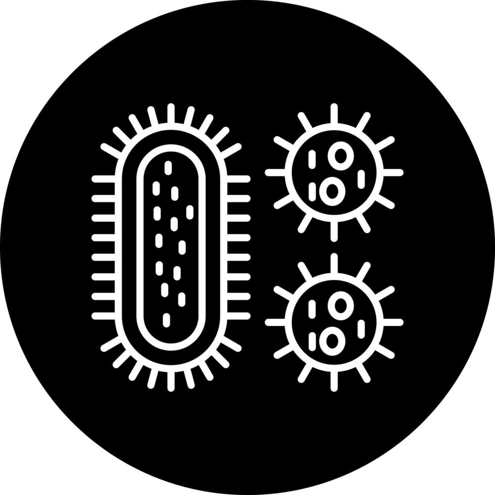batteri e virus vettore icona stile