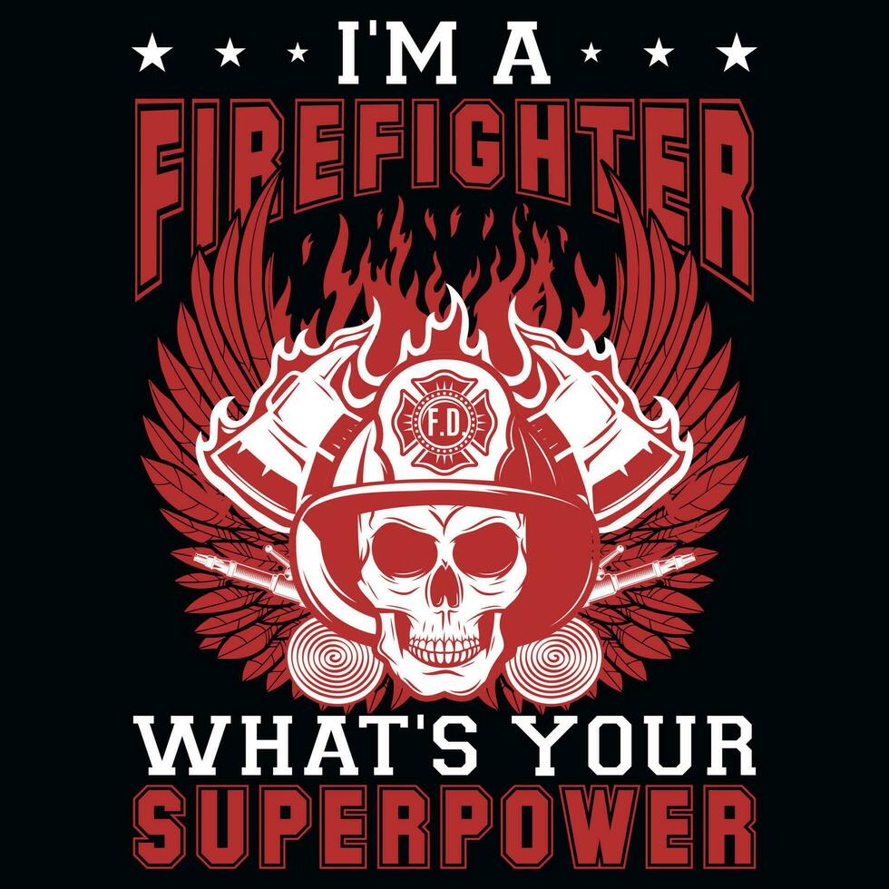pompiere grafica maglietta design vettore