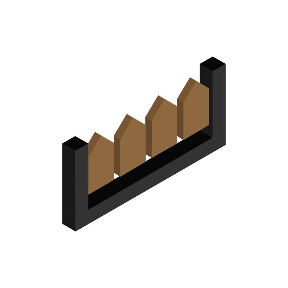 recinzione isometrica sullo sfondo vettore