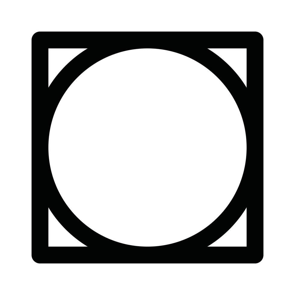cerchio forma nel piazza forma vettore icona disegno. geometrico piatto icona.
