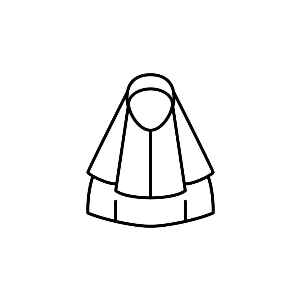 hijab donna musulmano vettore icona
