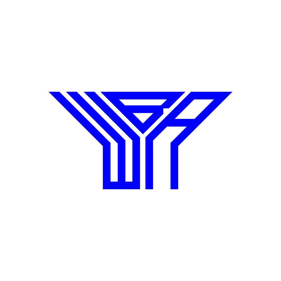 wba lettera logo creativo design con vettore grafico, wba semplice e moderno logo.