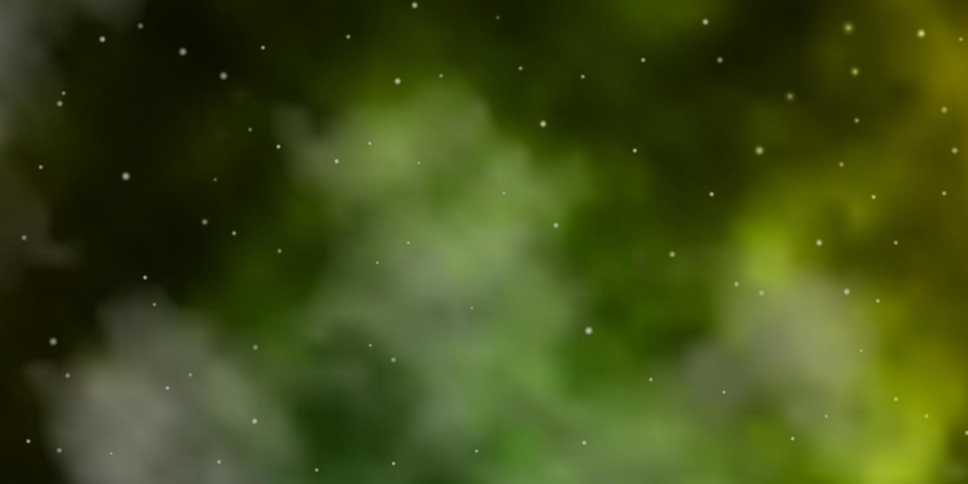 modello vettoriale verde scuro con stelle astratte.
