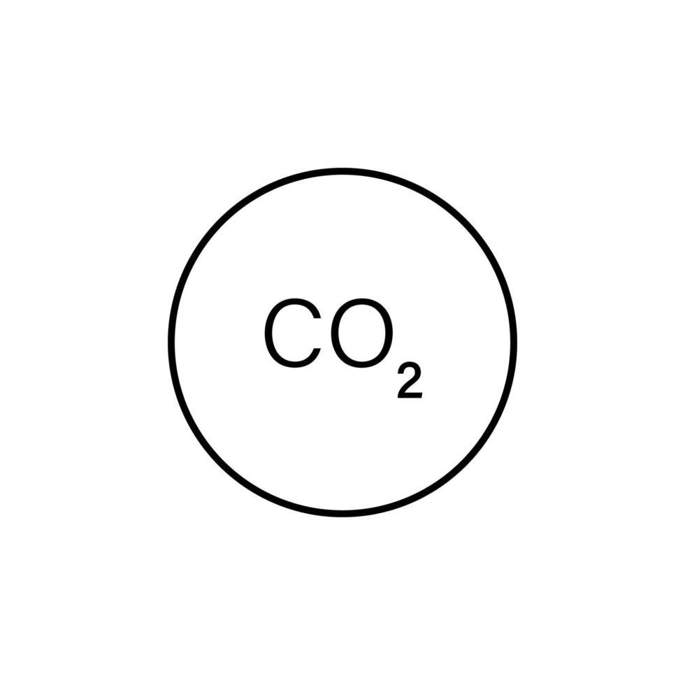 co2, energia vettore icona