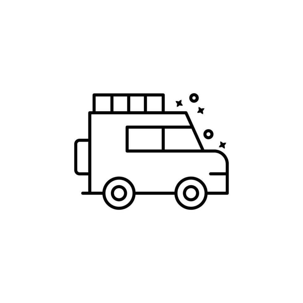furgone auto safari vettore icona