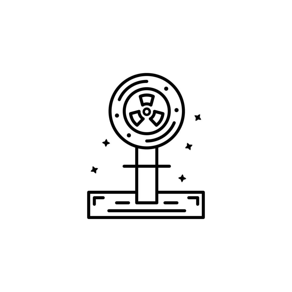 nucleare controllo vettore icona
