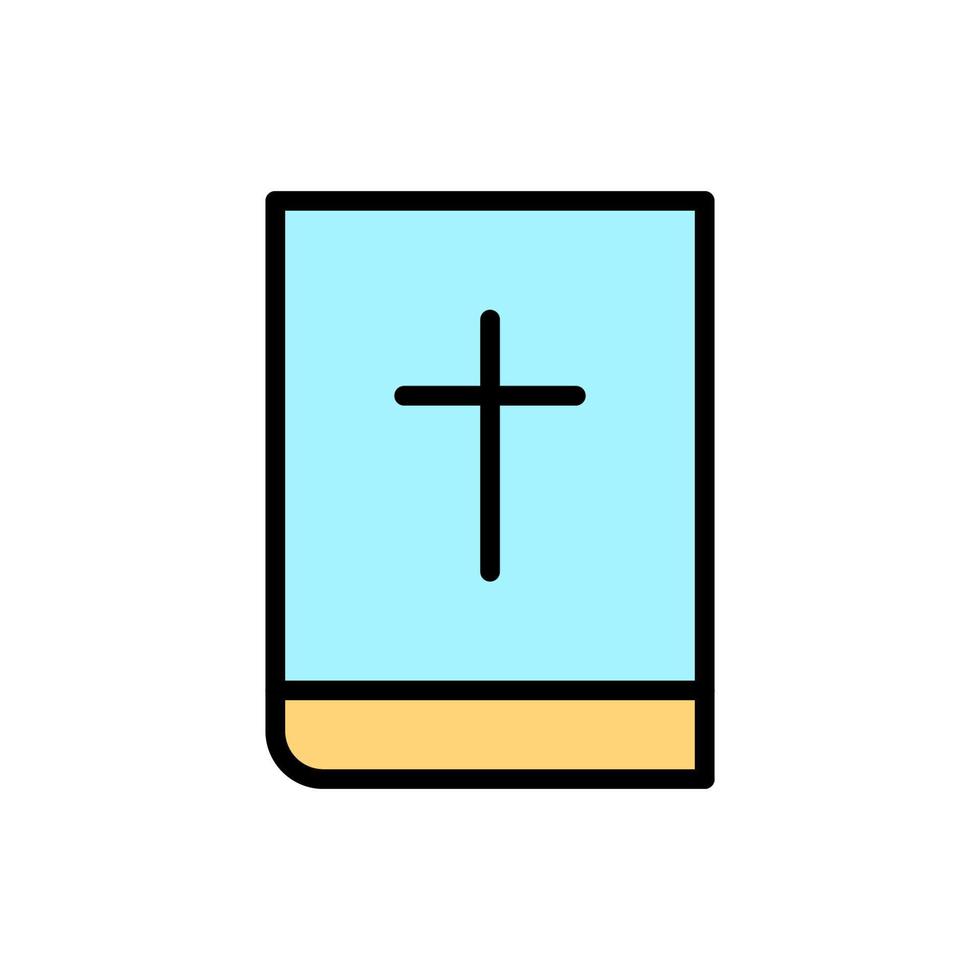 libro Bibbia schema colore vettore icona