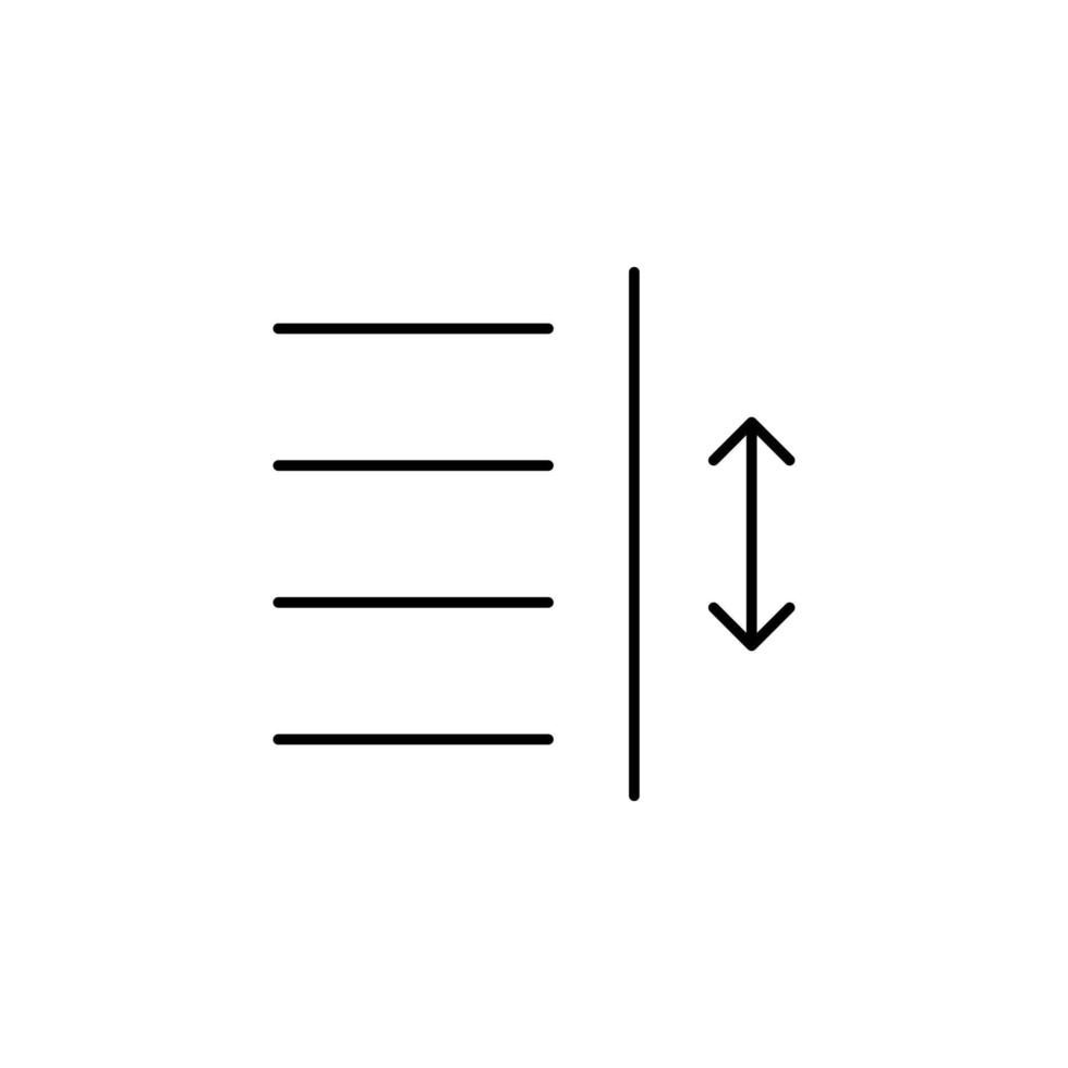 formato, altezza, linea, spaziatura vettore icona