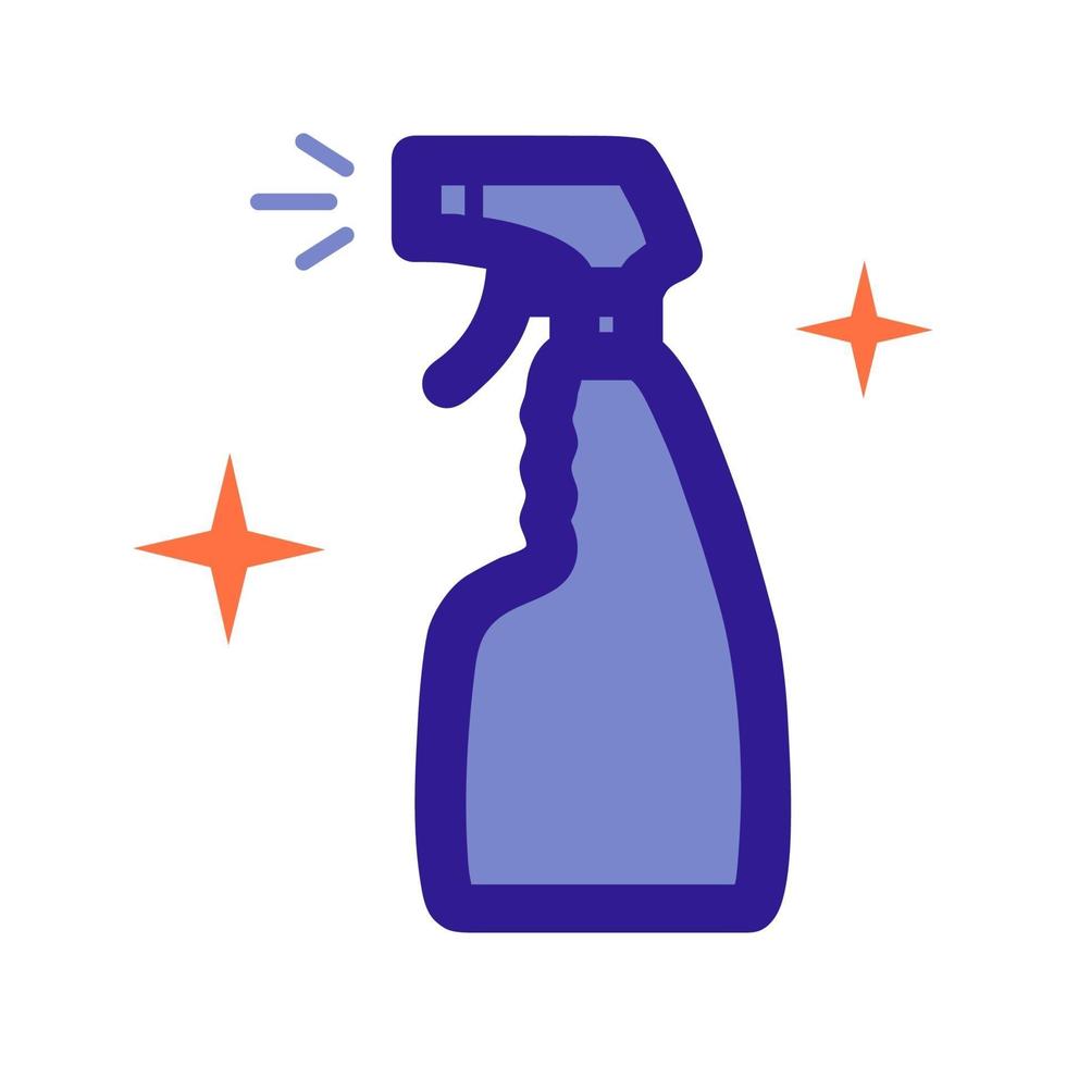 icona di contorno atomizzatore detergente. elemento vettoriale da set, dedicato alla pulizia e all'igiene.
