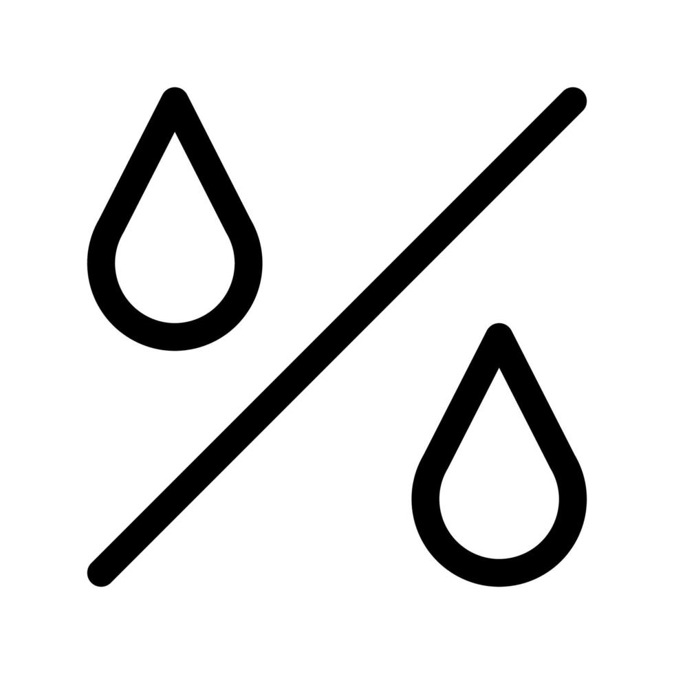 icona di contorno di umidità. elemento in bianco e nero da set dedicato weater, vettore lineare.