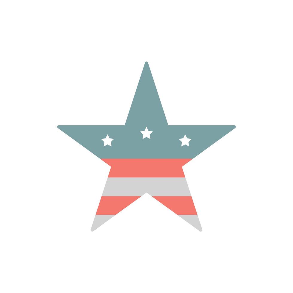 stella preferito Stati Uniti d'America bandiera vettore icona