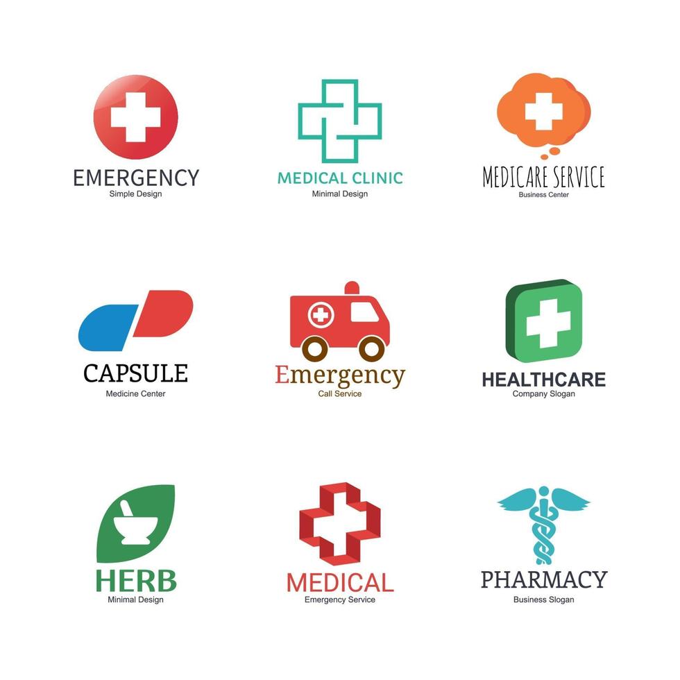 design del logo medico vettore