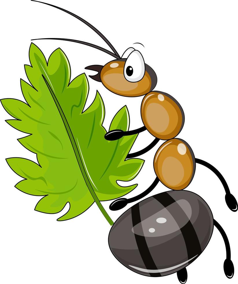 formica su un' verde sfondo vettore