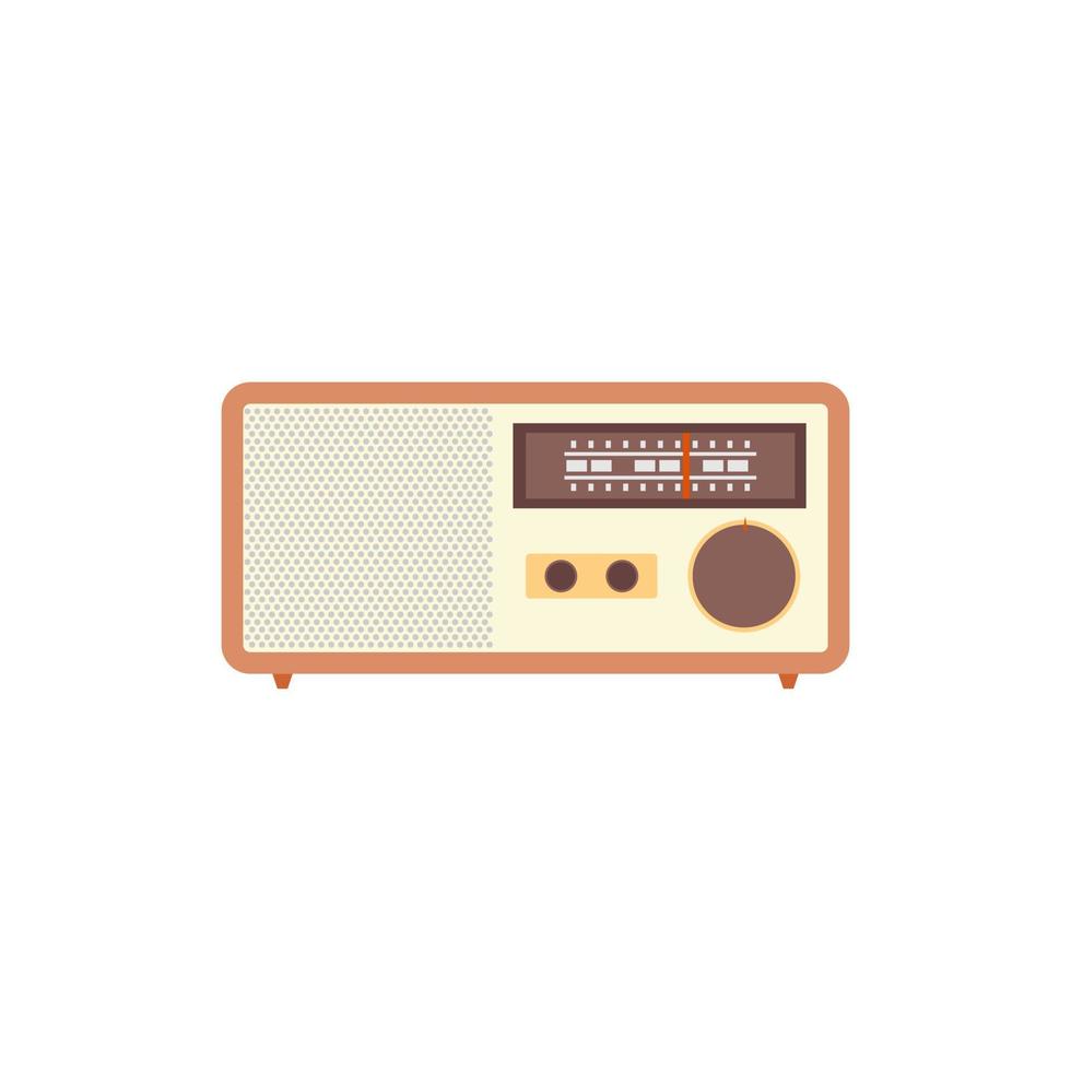 Vintage ▾ tavolo Radio piatto design vettore illustrazione. tavolo superiore Radio illustrazione isolato su bianca sfondo