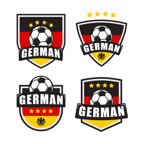 Toppa di logo di calcio tedesco vettore