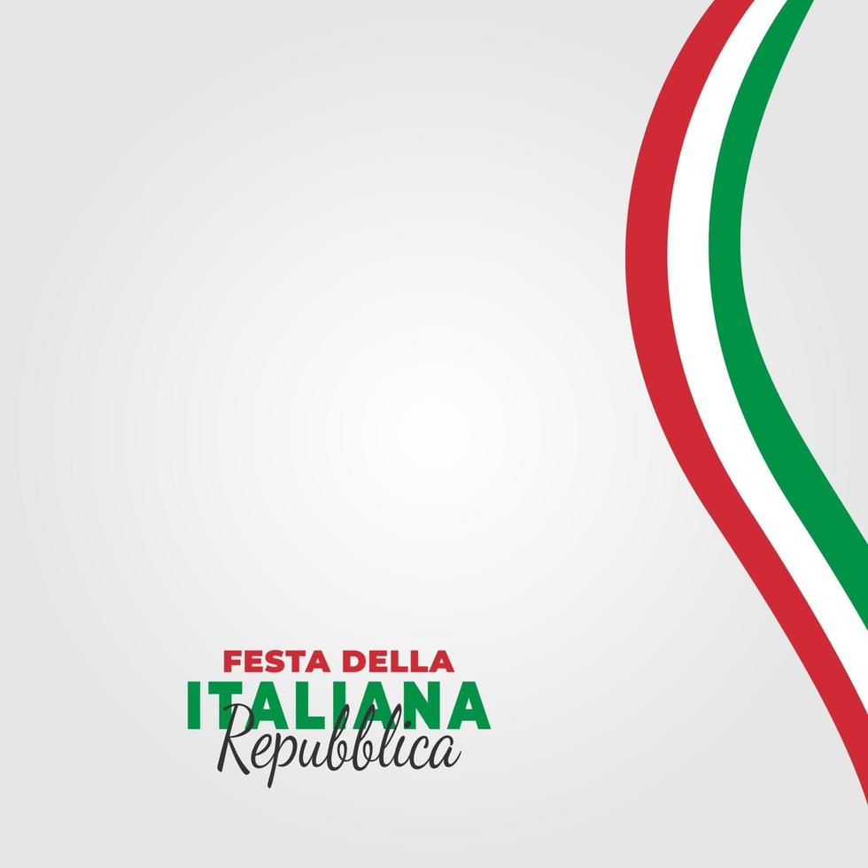 illustrazione vettoriale del poster di festa della repubblica italiana
