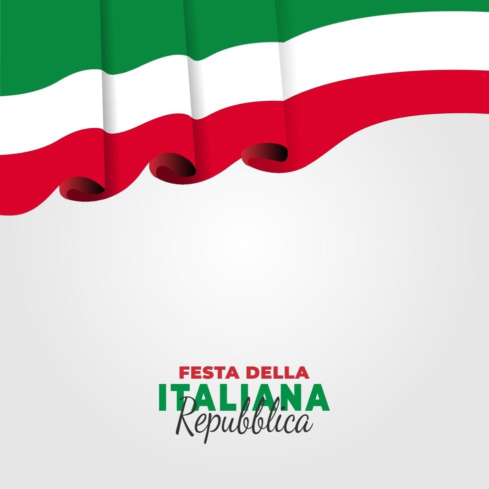 illustrazione vettoriale del poster di festa della repubblica italiana