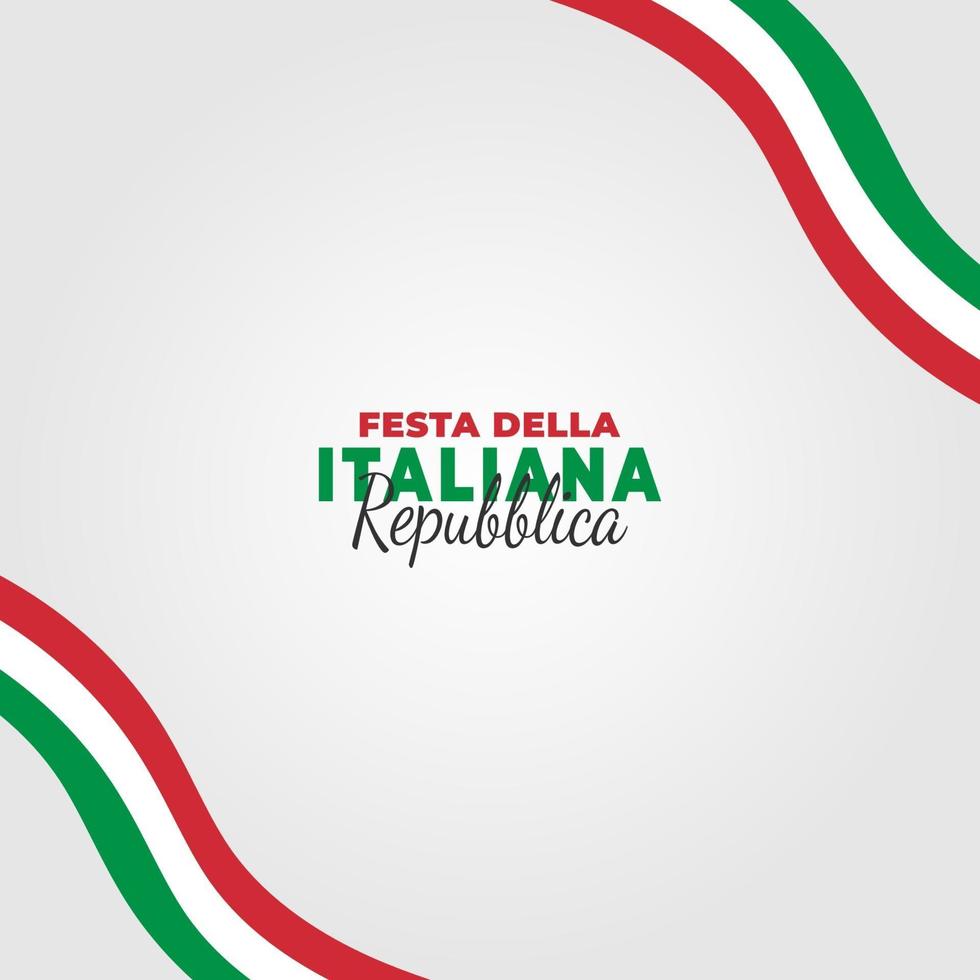 illustrazione vettoriale del poster di festa della repubblica italiana